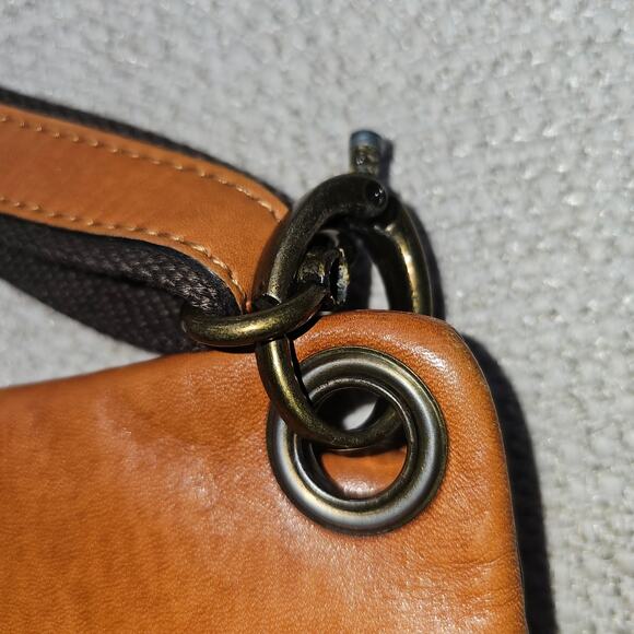 Patricia Nash Crossbody Camel Embossed Adjustable Strap Purse Medium Leather - Picture 11 of 13